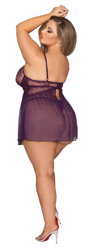 Plum Temptation Babydoll & G-String