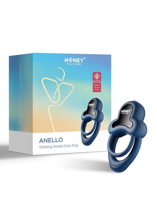 Anello App Control Vibrating Silicone Rechargeable C-Ring with Clitoral Stimulator