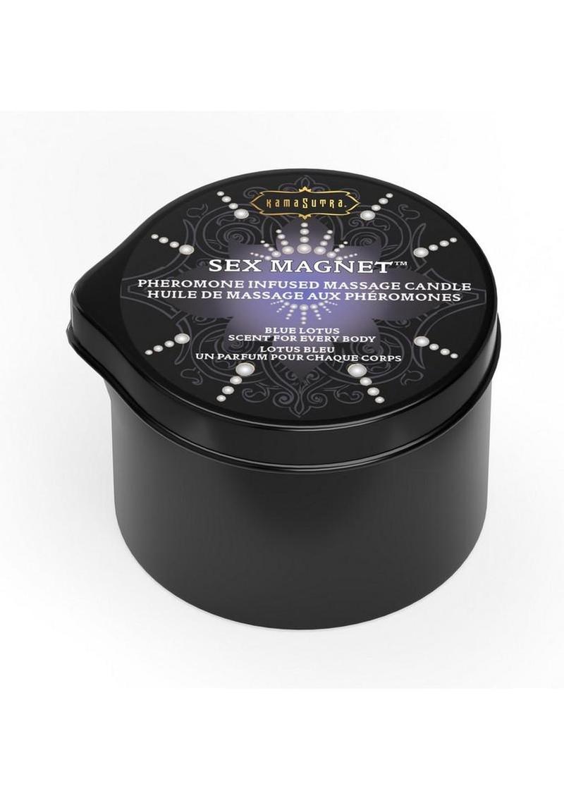 Pheromone Massage Candle with Pour Spout - Small - Blue Lotus