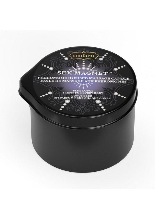 Pheromone Massage Candle with Pour Spout - Small - Blue Lotus